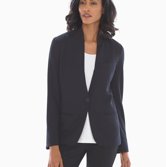 Soma Style Essentials Black Soft Knit Blazer Size Large - Picture 1 of 8